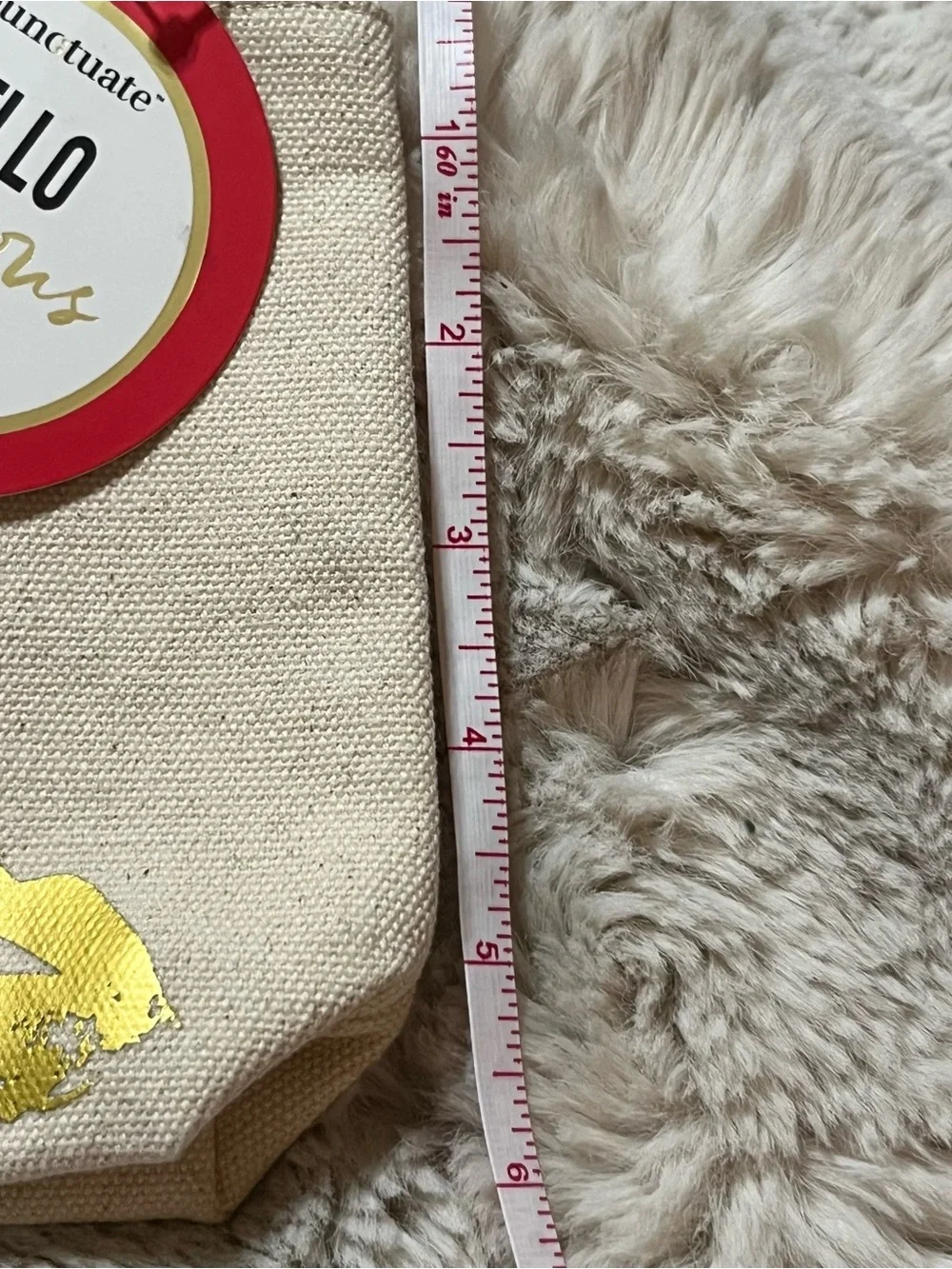 Barnes & Noble Beige Canvas Makeup Pouch “Hello Gorgeous